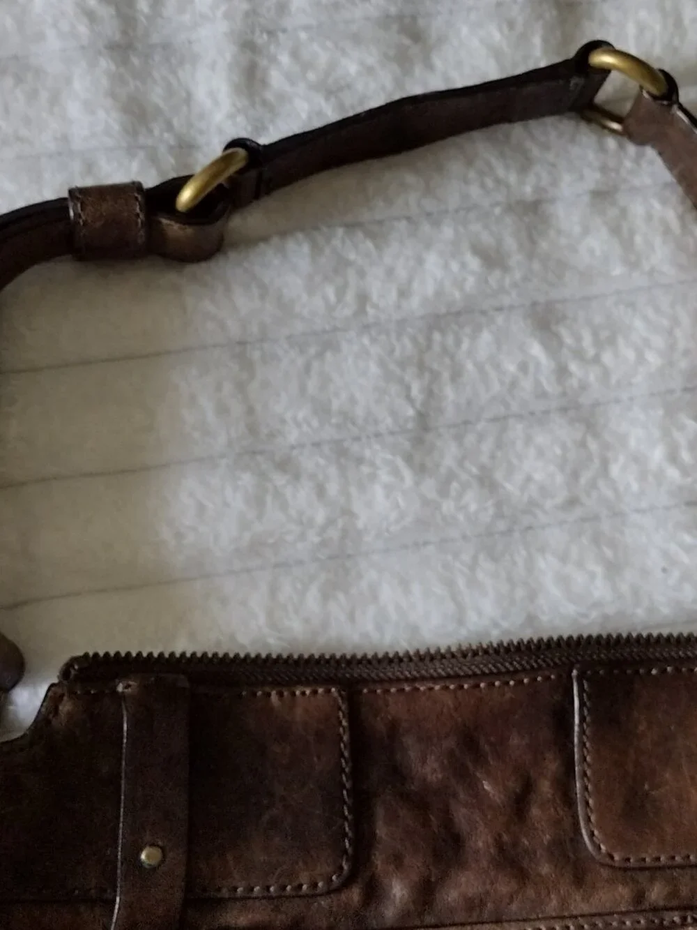 Juicy Couture Vintage Y2K Leather Shoulder Bag Brown Lambskin